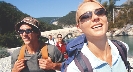 Photograph of hikers walking along a trail