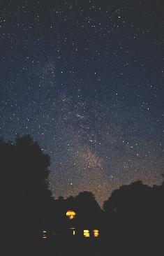 This photo was taken on August 14, 2003. It shows the night sky over Ontario, Canada, during a blackout.