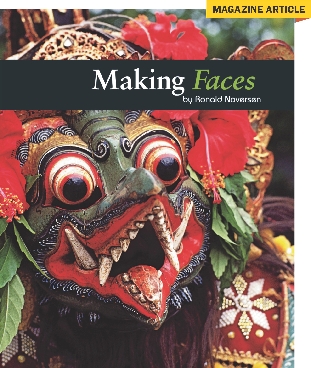 Photograph of the title page of the selection “Making Faces”