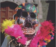 This is a Day of the Dead mask, and it is from Mexico City.