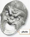 In ancient Greece, actors wore masks like this one. They played different characters by changing their masks. caption