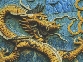 Photograph of a carved dragon on a wall